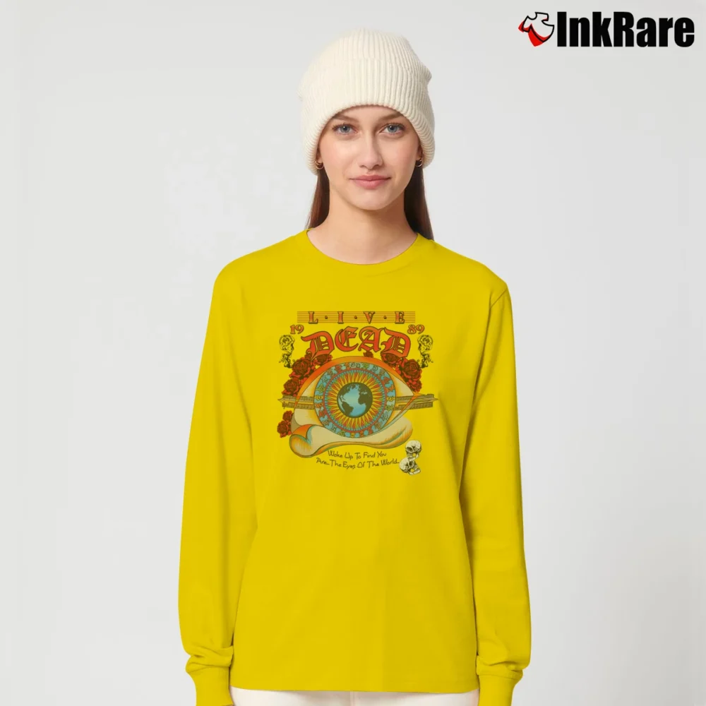 Women’s Grateful Dead 1989 Tour Long-Sleeve Top in yellow | Sleek, Versatile, All-Season
