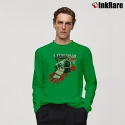 Men’s Grateful Dead 1992 Lithuania Basketball Long-Sleeve Shirt in irish green | Sleek, Lightweight, Year-Round Wear