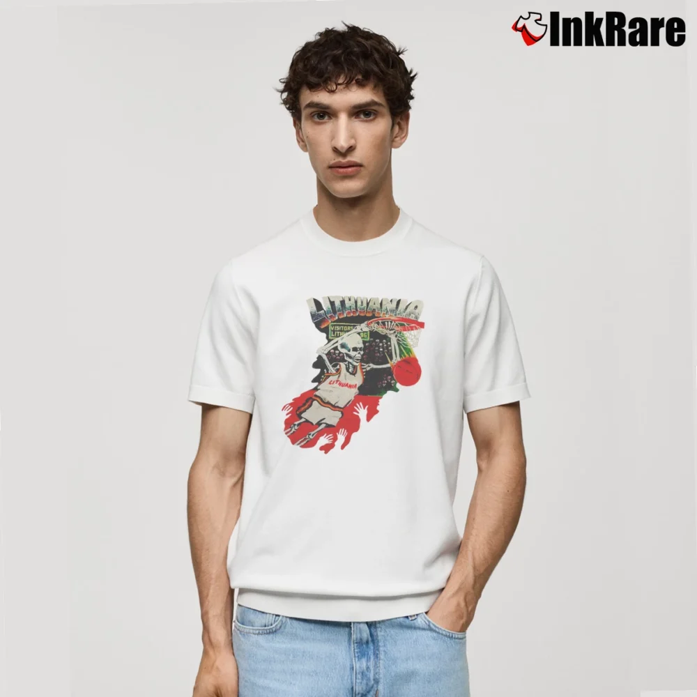 Men’s Grateful Dead 1992 Lithuania Basketball Classic T-Shirt in white | Soft, Breathable Everyday Wear