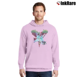 Men’s Grateful Dead 1992 Wake Of The Flood Tie Dye Tour Pullover Hoodie in light pink | Cozy, Durable, Modern Fit