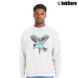 Men’s Grateful Dead 1992 Wake Of The Flood Tie Dye Tour Crewneck Sweatshirt in white | Cozy Fabric, Clean Style