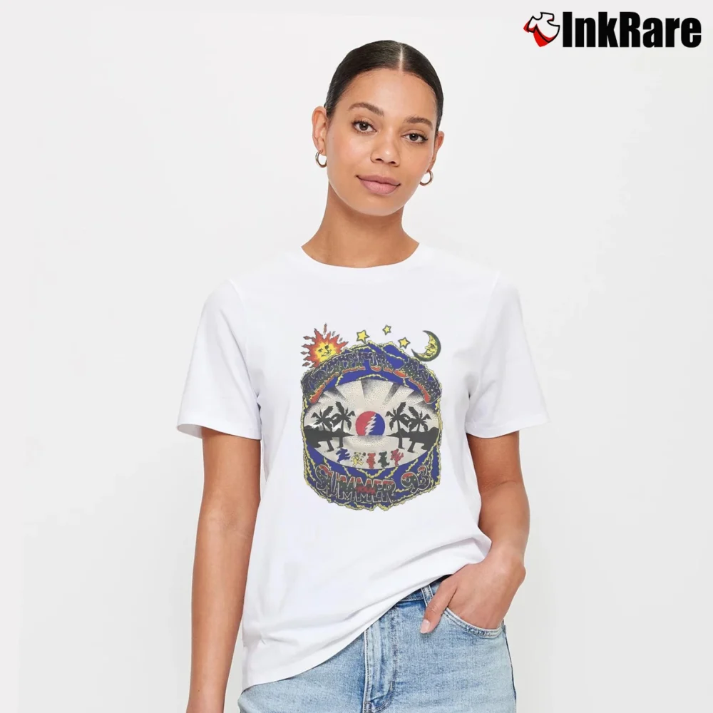 Women’s Grateful Dead 1993 Summer Tour Desert Bears Signature T-Shirt in white | Soft, Flattering Fit