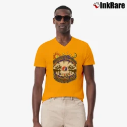 Men’s Grateful Dead 1993 Summer Tour Desert Bears V-Neck Tee in orange | Sharp, Breathable, Everyday Staple