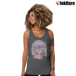 Women’s Grateful Dead 1998 Saint Stephen Tie Dye Tank Top in charcoal | Lightweight, Movement-Friendly