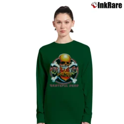 Women’s Grateful Dead 80s Skull Long-Sleeve Top in forest green | Sleek, Versatile, All-Season
