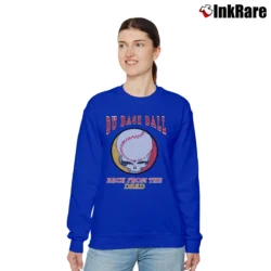 Women’s Grateful Dead 90s Back From The Dead Baseball Relaxed Sweatshirt in royal blue | Soft, Laid-Back Vibe