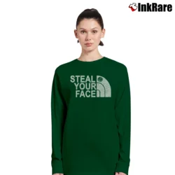 Women’s Grateful Dead 90s Distressed Steal Your Face Band Long-Sleeve Top in forest green | Sleek, Versatile, All-Season