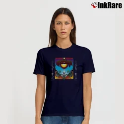 Women’s Grateful Dead Aoxomoxoa Rock Band Fan Signature T-Shirt in navy | Soft, Flattering Fit