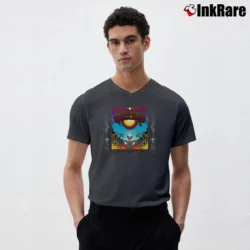 Men’s Grateful Dead Aoxomoxoa Rock Band Fan V-Neck Tee in charcoal | Sharp, Breathable, Everyday Staple
