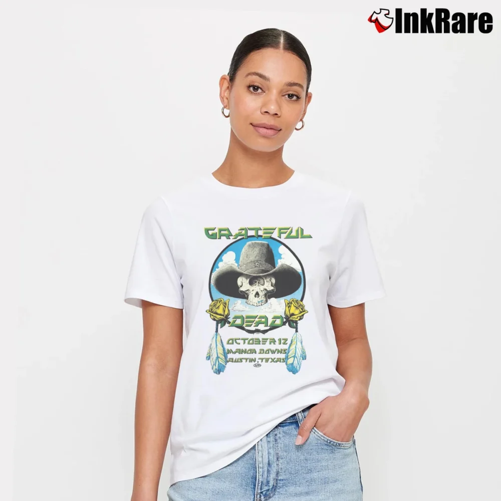Women’s Grateful Dead Austin Texas Manor Downs Signature T-Shirt in white | Soft, Flattering Fit