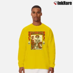 Men’s Grateful Dead Bertha Rose And Skull Furthur Festival Vintage Rare Long-Sleeve Shirt in yellow | Sleek, Lightweight, Year-Round Wear