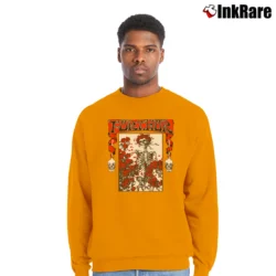 Men’s Grateful Dead Bertha Rose And Skull Furthur Festival Vintage Rare Crewneck Sweatshirt in orange | Cozy Fabric, Clean Style