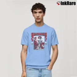 Men’s Grateful Dead Bertha Rose And Skull Furthur Festival Vintage Rare Classic T-Shirt in light blue | Soft, Breathable Everyday Wear