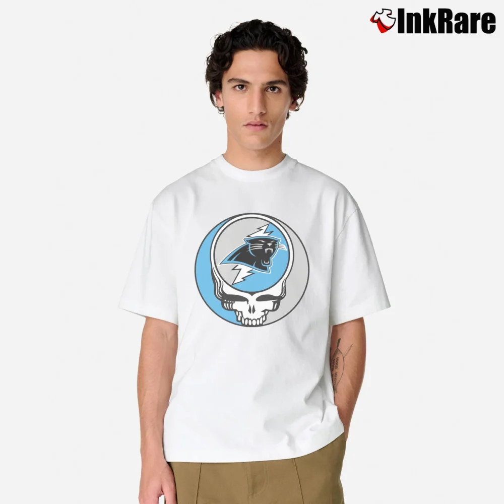 Men’s Grateful Dead Carolina Panthers Classic T-Shirt in white | Soft, Breathable Everyday Wear