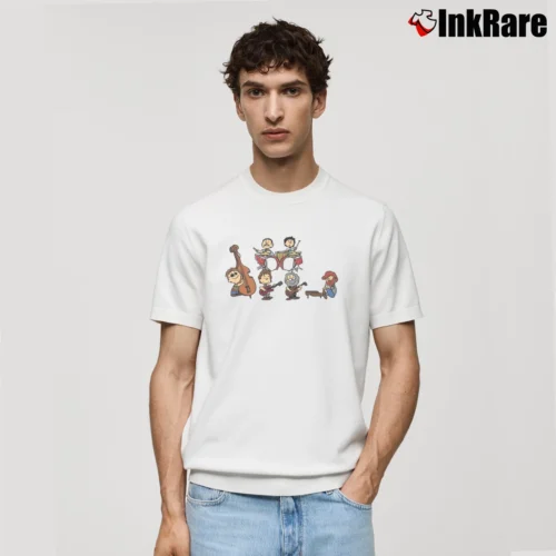 Grateful Dead Cartoon Band Plays Men’s Classic Tee in white – Premium Comfort Men’s Grateful Dead Cartoon Band Plays Classic T-Shirt in white | Soft, Breathable Everyday Wear