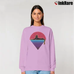 Women’s Grateful Dead Cats Under The Stars Fashion Relaxed Sweatshirt in light pink | Soft, Laid-Back Vibe