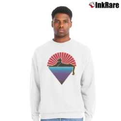 Men’s Grateful Dead Cats Under The Stars Fashion Crewneck Sweatshirt in white | Cozy Fabric, Clean Style