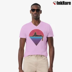 Men’s Grateful Dead Cats Under The Stars Fashion V-Neck Tee in light pink | Sharp, Breathable, Everyday Staple