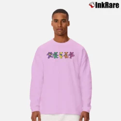 Men’s Grateful Dead Classic Dancing Bears Classic Long-Sleeve Shirt in light pink | Sleek, Lightweight, Year-Round Wear