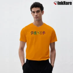 Men’s Grateful Dead Classic Dancing Bears Classic V-Neck Tee in orange | Sharp, Breathable, Everyday Staple