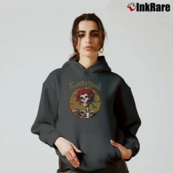 Women’s Grateful Dead Classic Skull And Roses Cozy Hoodie in charcoal | Warm, Structured, Stylish