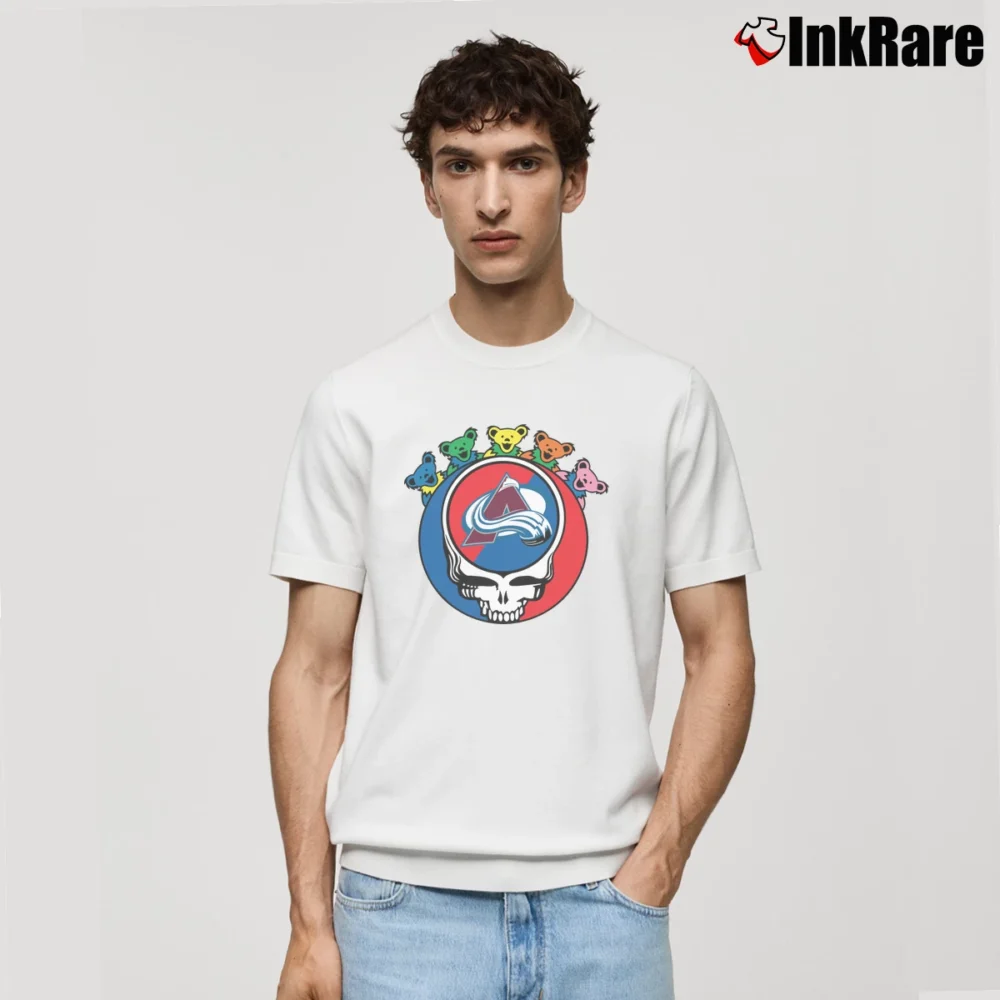 Men’s Grateful Dead Colorado Avalanche Hockey Classic T-Shirt in white | Soft, Breathable Everyday Wear