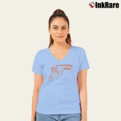 Women’s Grateful Dead Concert Tony The Tiger V-Neck Tee in light blue | Chic Neckline, Soft Texture