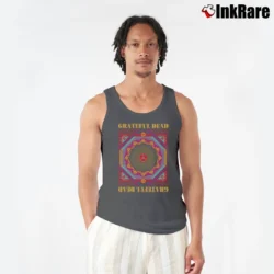 Men’s Grateful Dead Cornell 1977 Vintage Rock Concert Tank Top in charcoal | Breathable, Active-Friendly Design