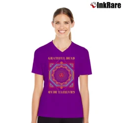 Women’s Grateful Dead Cornell 1977 Vintage Rock Concert V-Neck Tee in purple | Chic Neckline, Soft Texture
