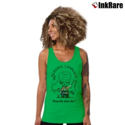 Women’s Grateful Dead Cosmic Charlie Brown Peanuts 80s Tank Top in irish green | Lightweight, Movement-Friendly