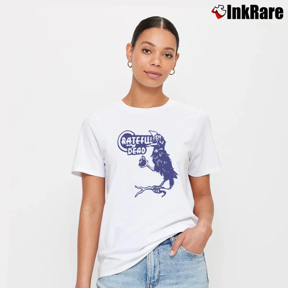 Women’s Grateful Dead Crow Signature T-Shirt in white | Soft, Flattering Fit