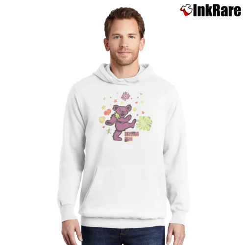 Men’s Grateful Dead Dancing Bear 2009 Pullover Hoodie in white | Cozy, Durable, Modern Fit