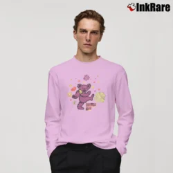 Men’s Grateful Dead Dancing Bear 2009 Long-Sleeve Shirt in light pink | Sleek, Lightweight, Year-Round Wear