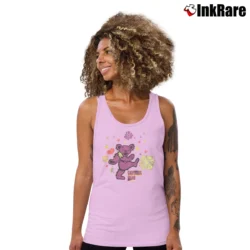 Women’s Grateful Dead Dancing Bear 2009 Tank Top in light pink | Lightweight, Movement-Friendly