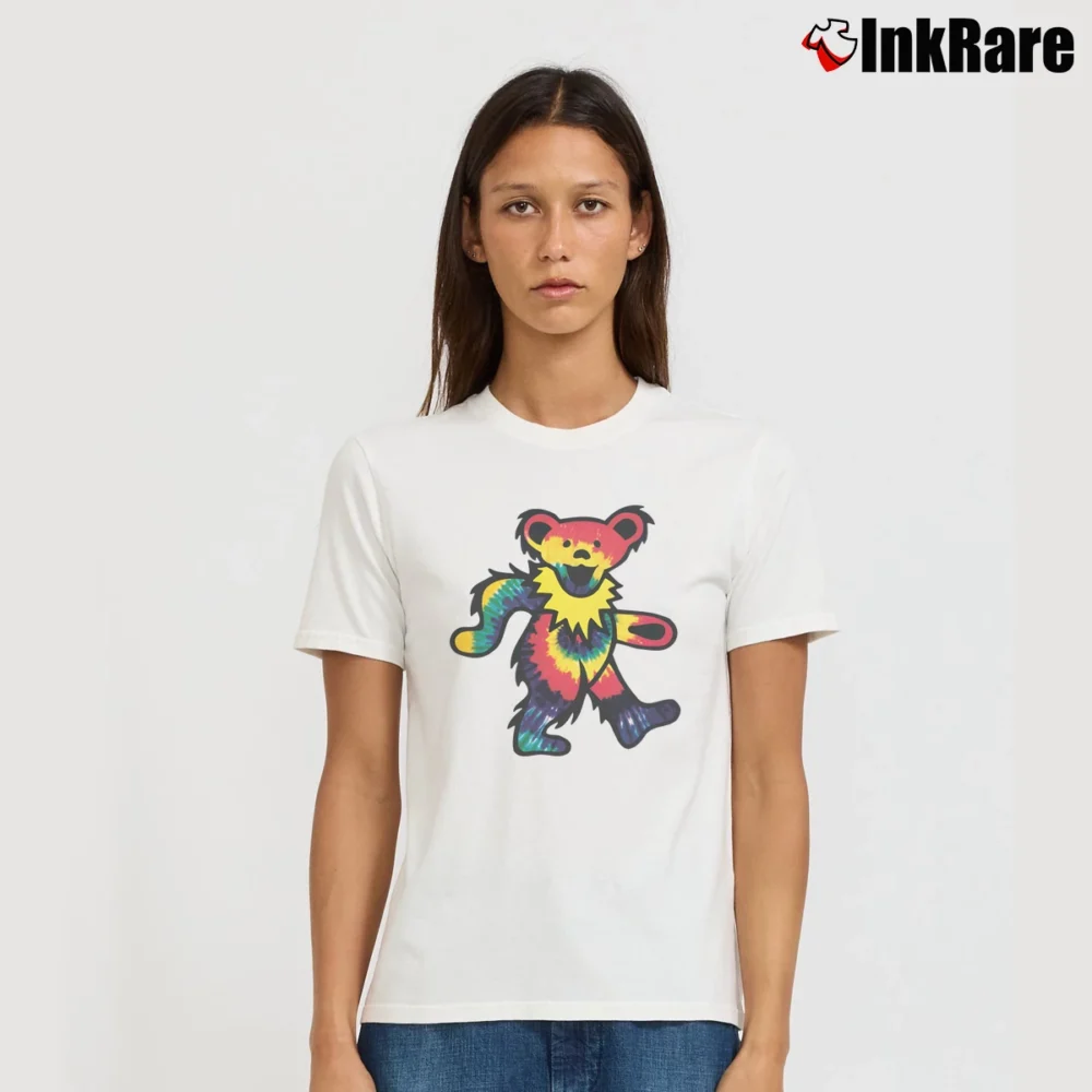 Women’s Grateful Dead Dancing Bear Rock Signature T-Shirt in white | Soft, Flattering Fit