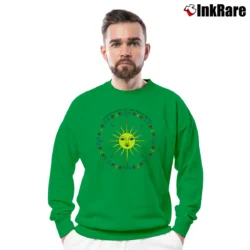 Men’s Grateful Dead Dancing Bears 1988 Tour for Music Lovers Crewneck Sweatshirt in irish green | Cozy Fabric, Clean Style
