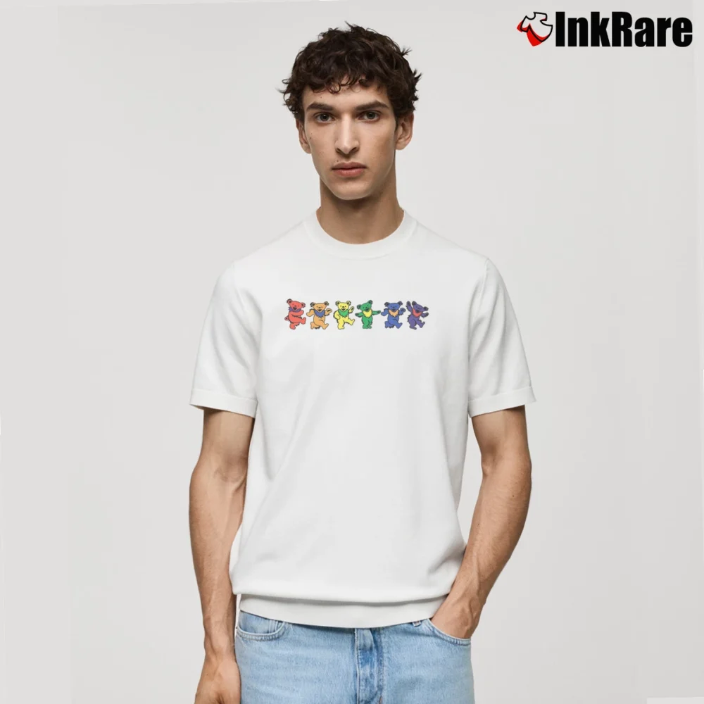 Men’s Grateful Dead Dancing Bears Classic T-Shirt in white | Soft, Breathable Everyday Wear