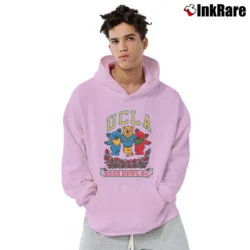 Men’s Grateful Dead Dancing Bears UCLA 1993 Pullover Hoodie in light pink | Cozy, Durable, Modern Fit