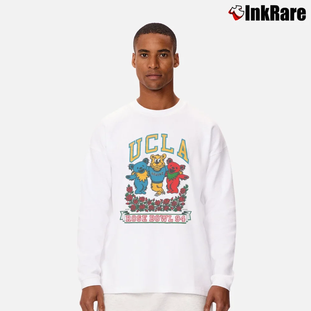 Men’s Grateful Dead Dancing Bears UCLA 1993 Long-Sleeve Shirt in white | Sleek, Lightweight, Year-Round Wear