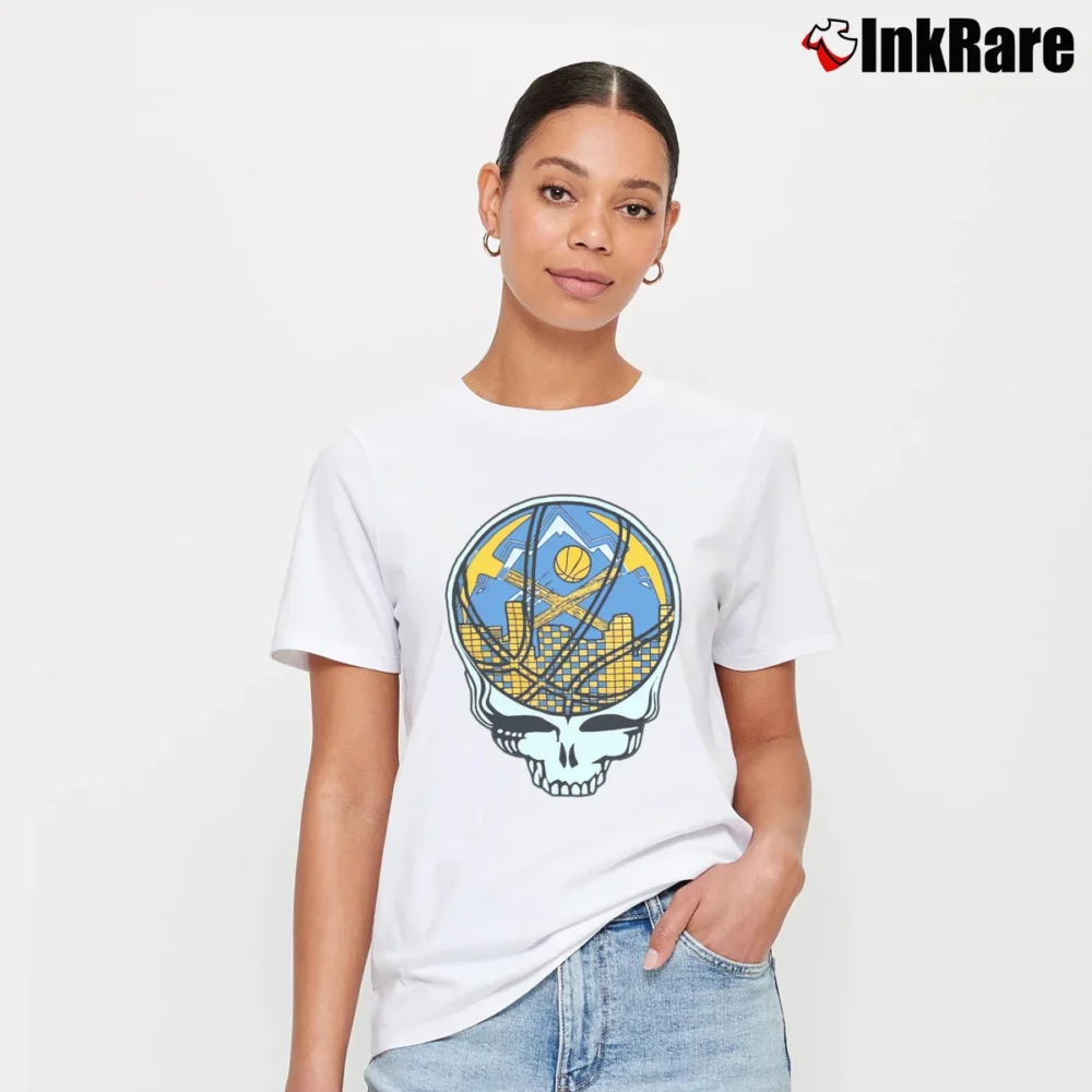 Women’s Grateful Dead Denver Nuggets Signature T-Shirt in white | Soft, Flattering Fit