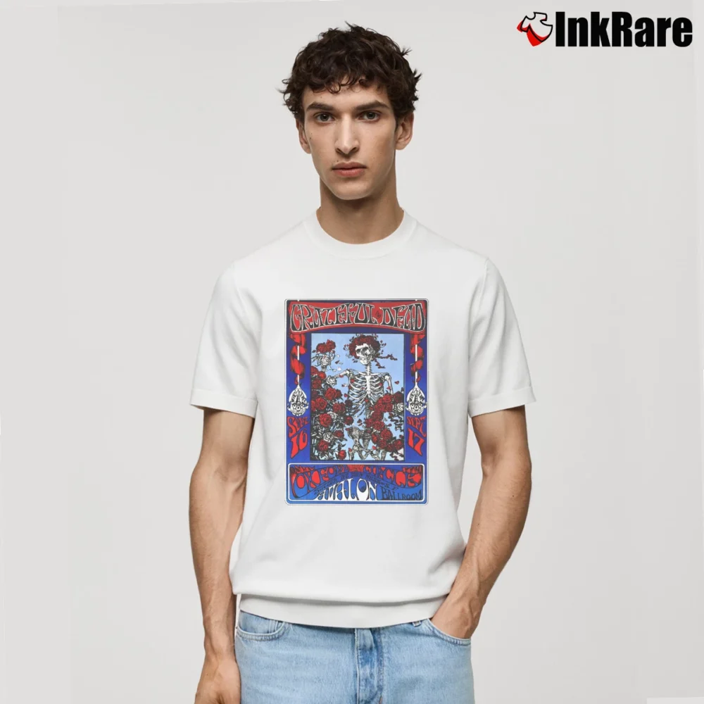 Men’s Grateful Dead Early 90s Avalon Ballroom Vintage Concert Classic Rock Classic T-Shirt in white | Soft, Breathable Everyday Wear