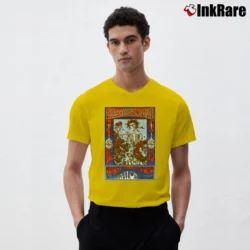 Men’s Grateful Dead Early 90s Avalon Ballroom Vintage Concert Classic Rock V-Neck Tee in yellow | Sharp, Breathable, Everyday Staple