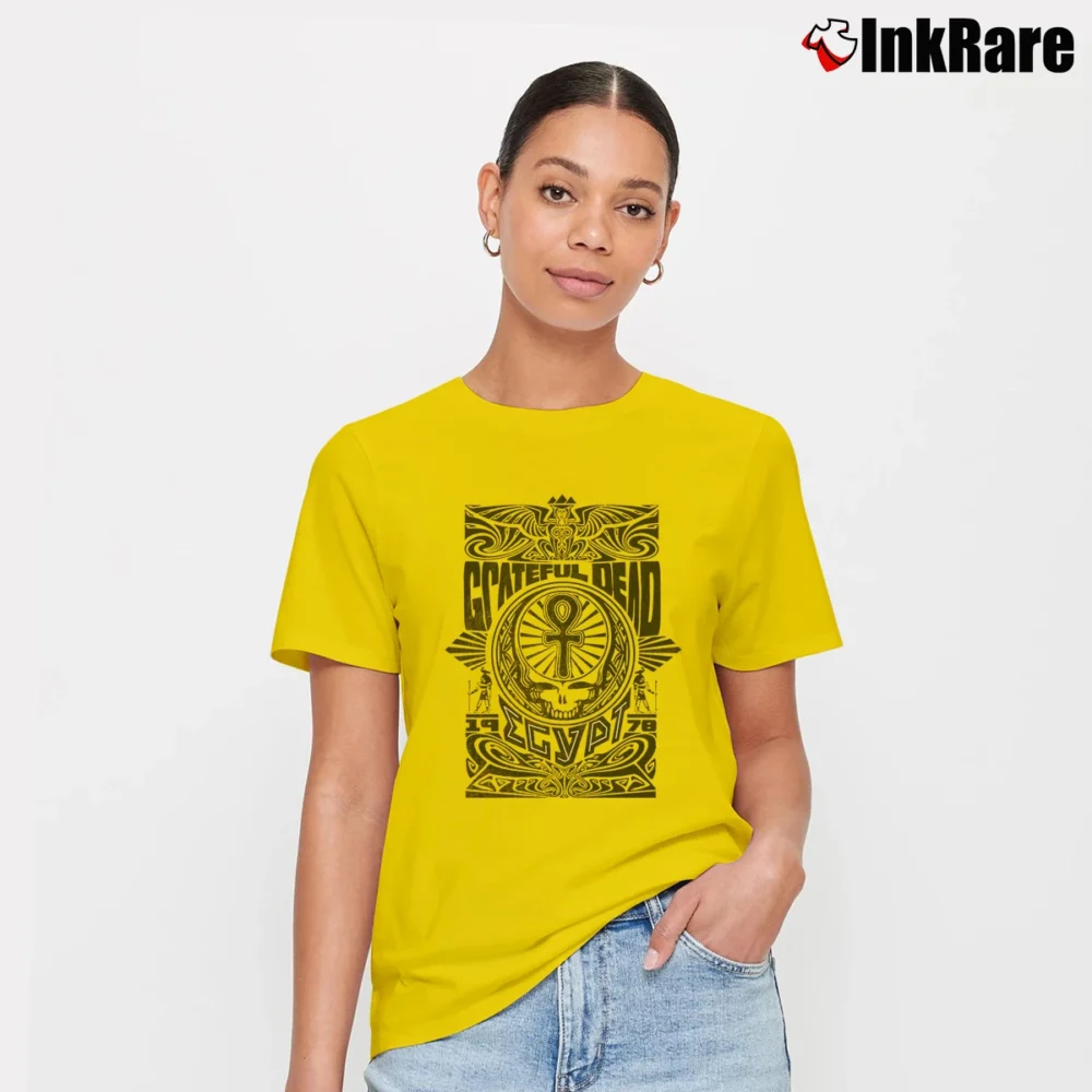 Women’s grateful dead egypt 1978 T-Shirt in yellow | Soft, Flattering Fit
