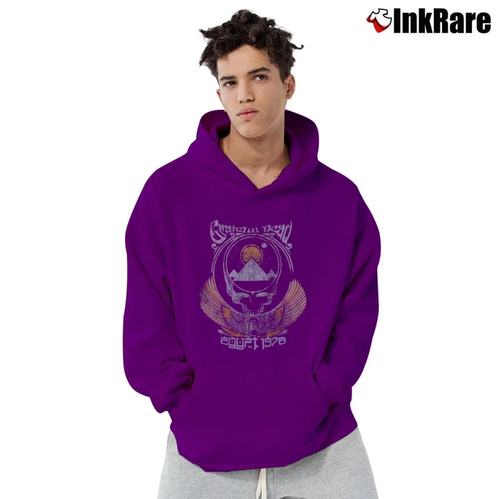 Men’s Grateful Dead Egypt for Psychedelic Rock Fans Pullover Hoodie in purple | Cozy, Durable, Modern Fit
