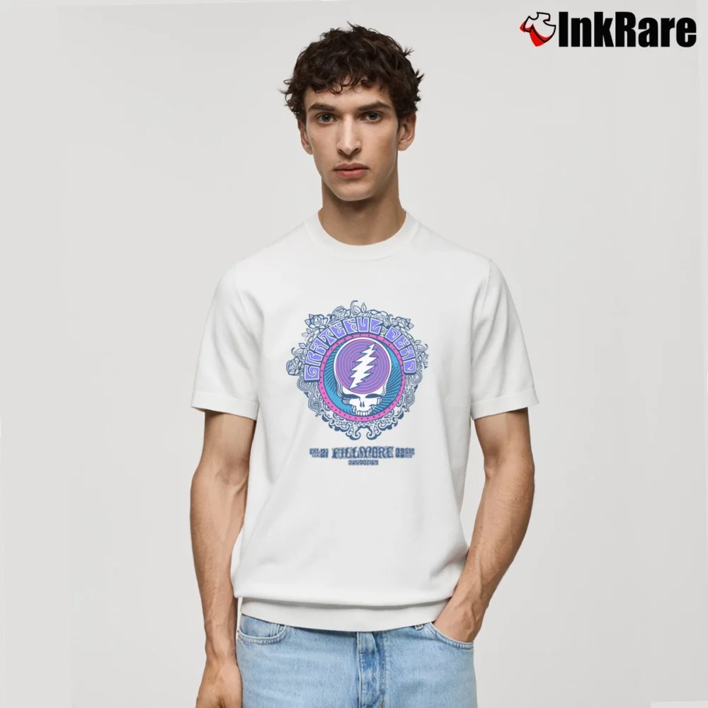 Men’s Grateful Dead Filmore Auditorium Classic T-Shirt in white | Soft, Breathable Everyday Wear