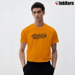 Men’s Grateful Dead for Psychedelic Rock Fans V-Neck Tee in orange | Sharp, Breathable, Everyday Staple