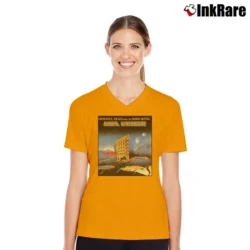 Women’s Grateful Dead From The Mars Hotel V-Neck Tee in orange | Chic Neckline, Soft Texture
