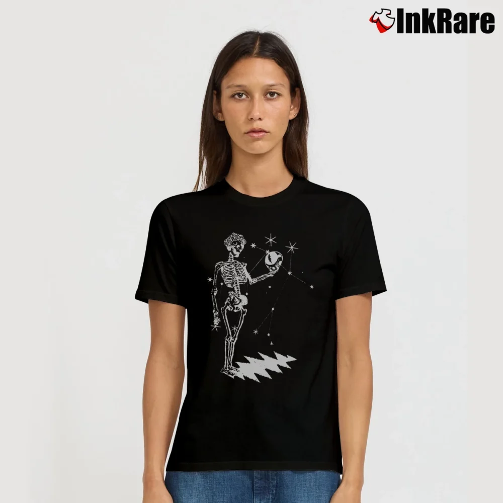 Women’s Grateful Dead Gemini Mineral Wash New Merch Gordon Thomas Signature T-Shirt in black | Soft, Flattering Fit