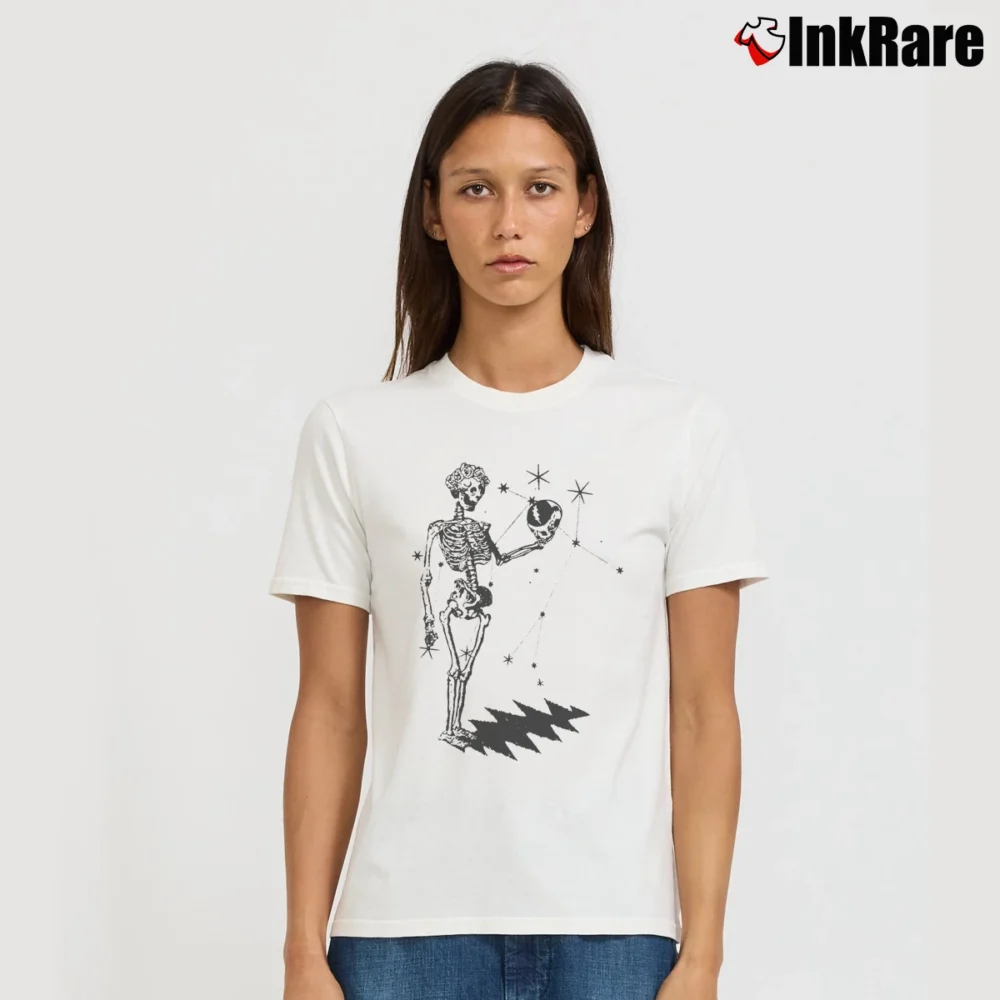 Women’s Grateful Dead Gemini Mineral Wash New Merch Gordon Thomas Signature T-Shirt in white | Soft, Flattering Fit