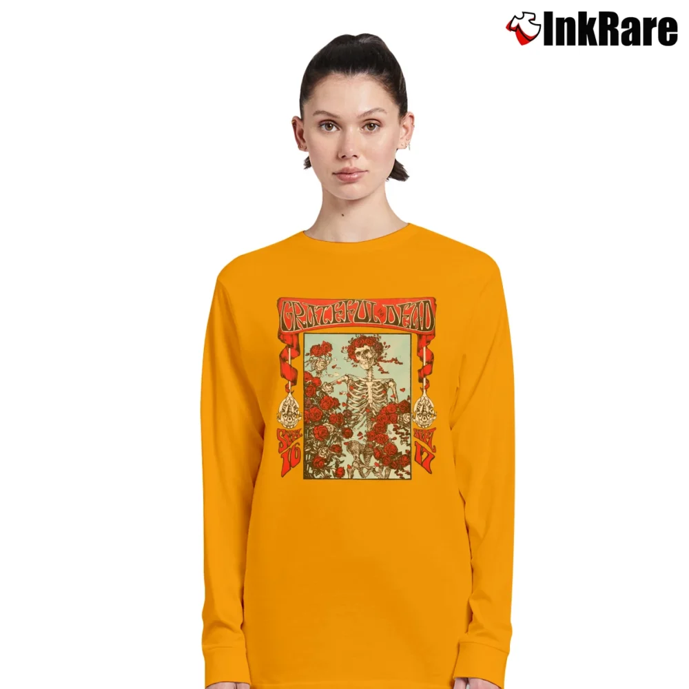 Women’s Grateful Dead Graphic Family Dog Rhino Entertainment Long-Sleeve Top in orange | Sleek, Versatile, All-Season